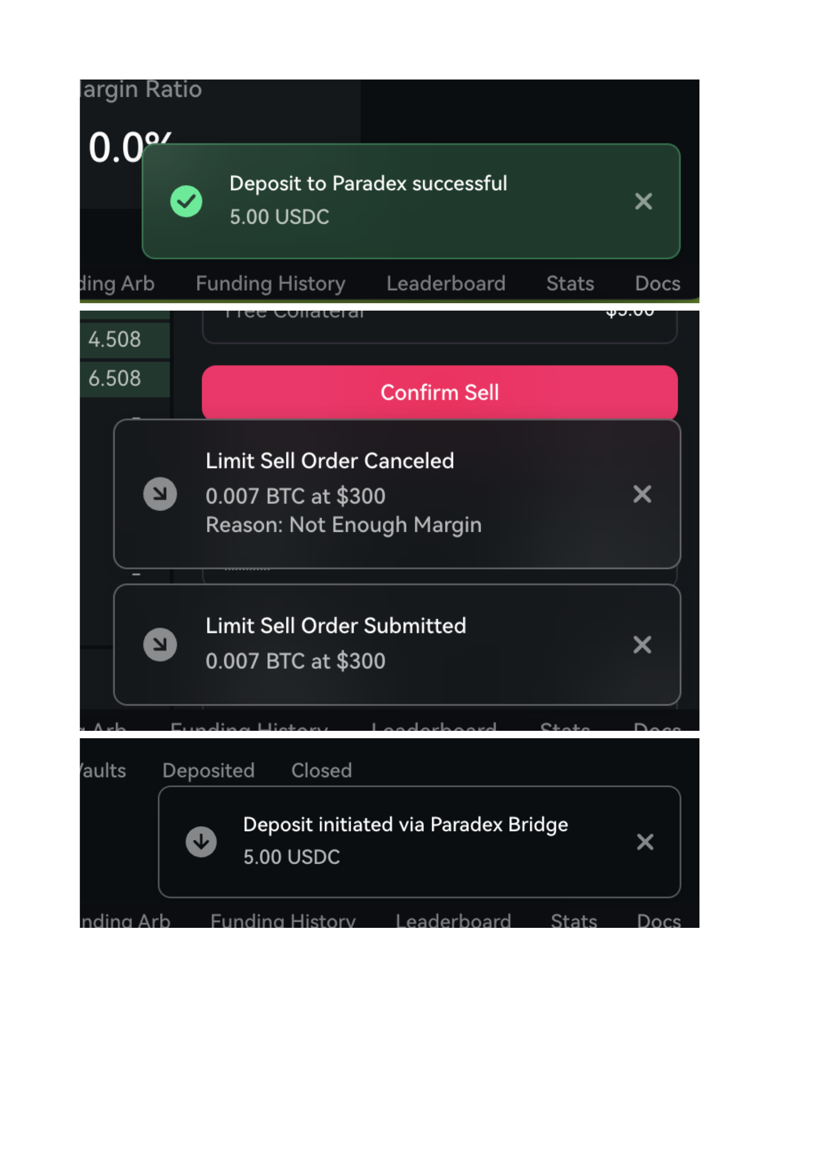 Paradex Notifications